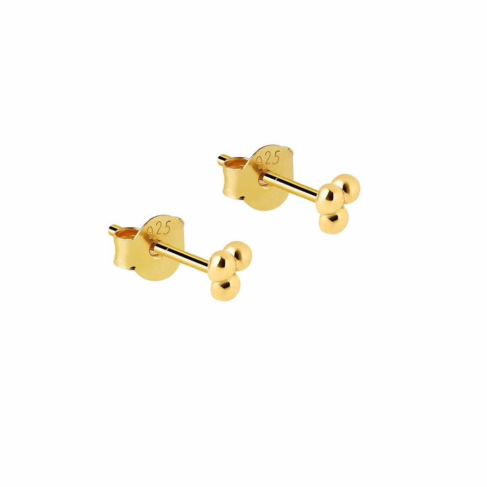 Dreifach-Ohrstecker aus Gold
