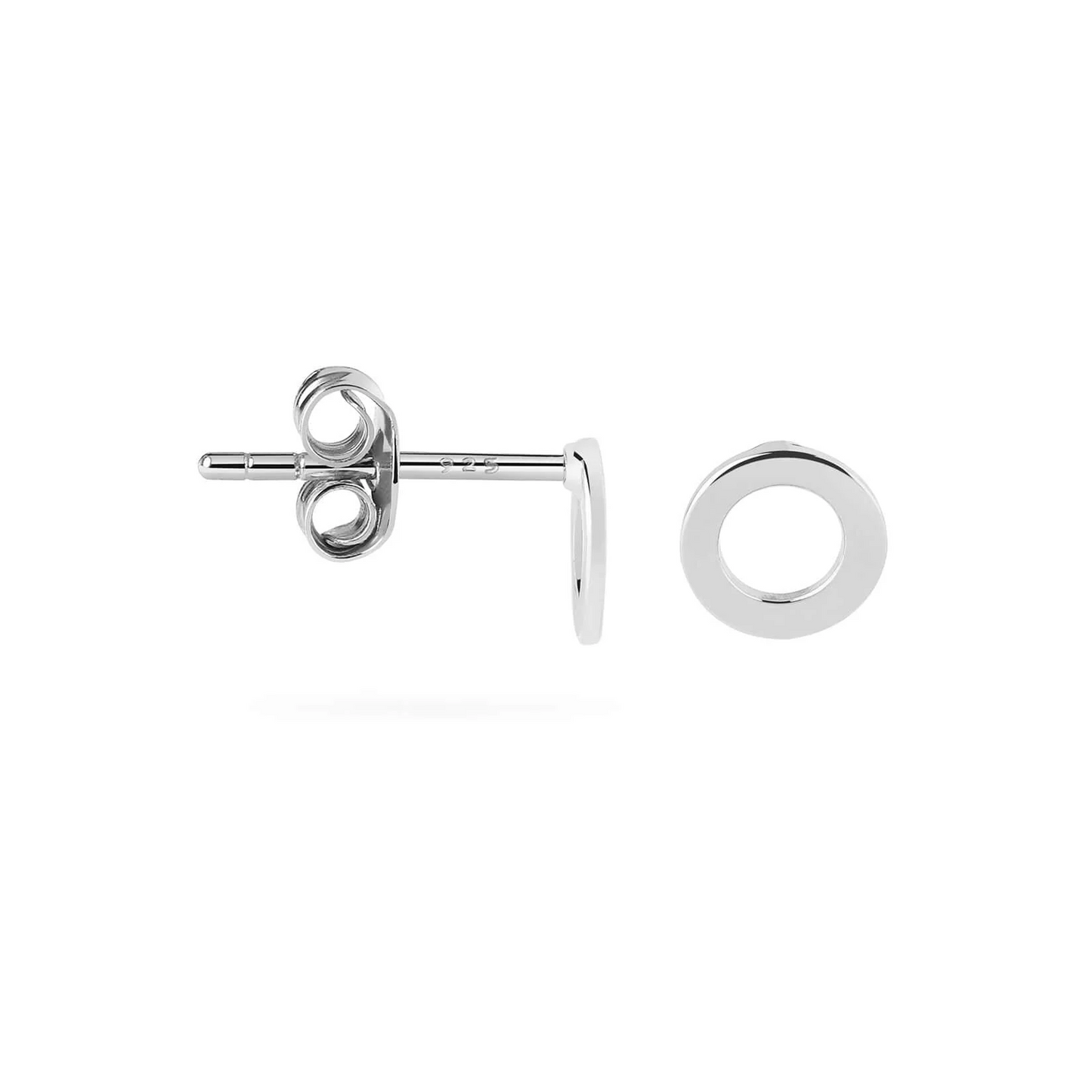 
                  
                    Silberner Ohrstecker mit offenem Kreis
                  
                