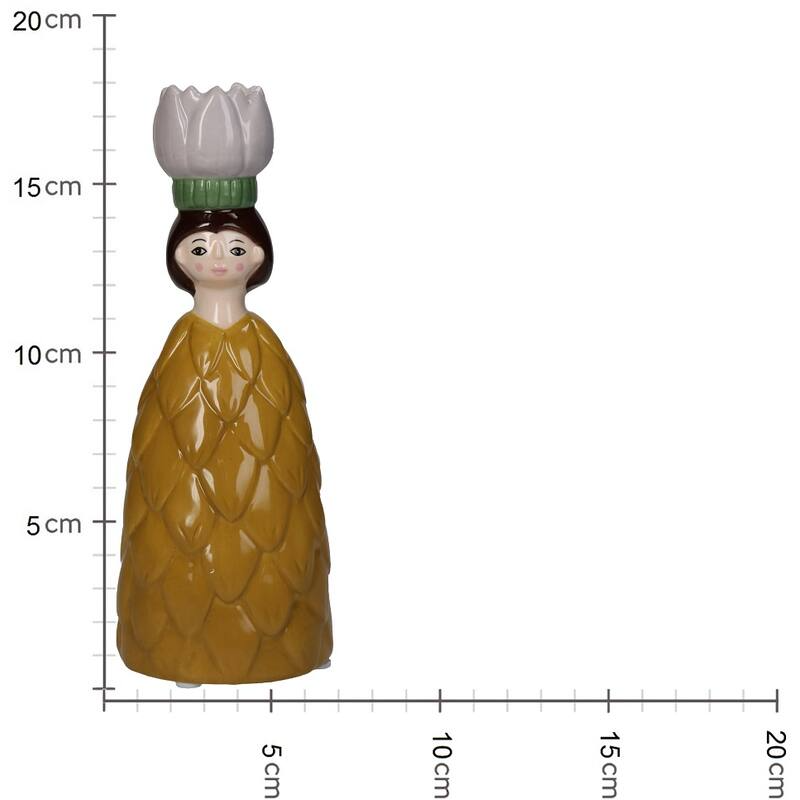 
                  
                    Kerzenständer „Blumenmädchen“ in Ocker
                  
                