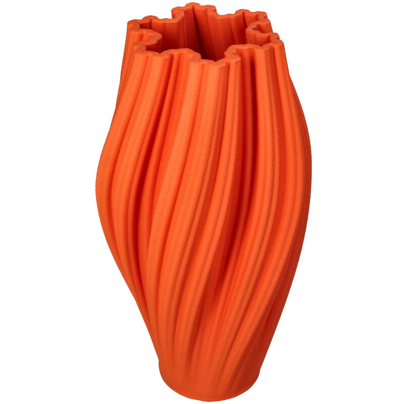 Orangefarbene Porzellanvase