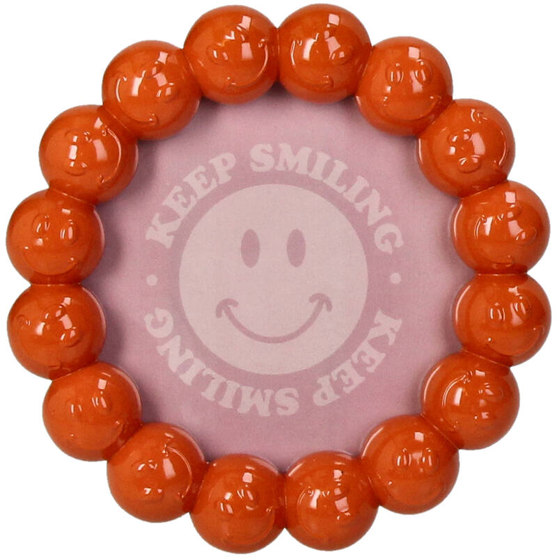 Orangefarbener Smiley-Fotorahmen