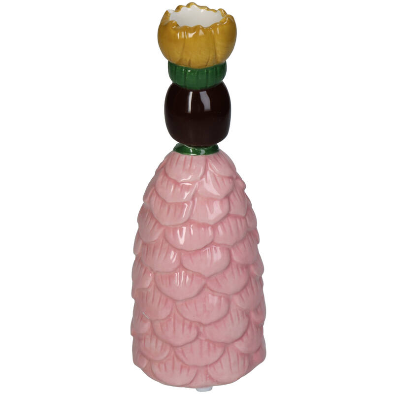 
                  
                    Rosa Kerzenständer mit Blumenmädchen-Motiv
                  
                