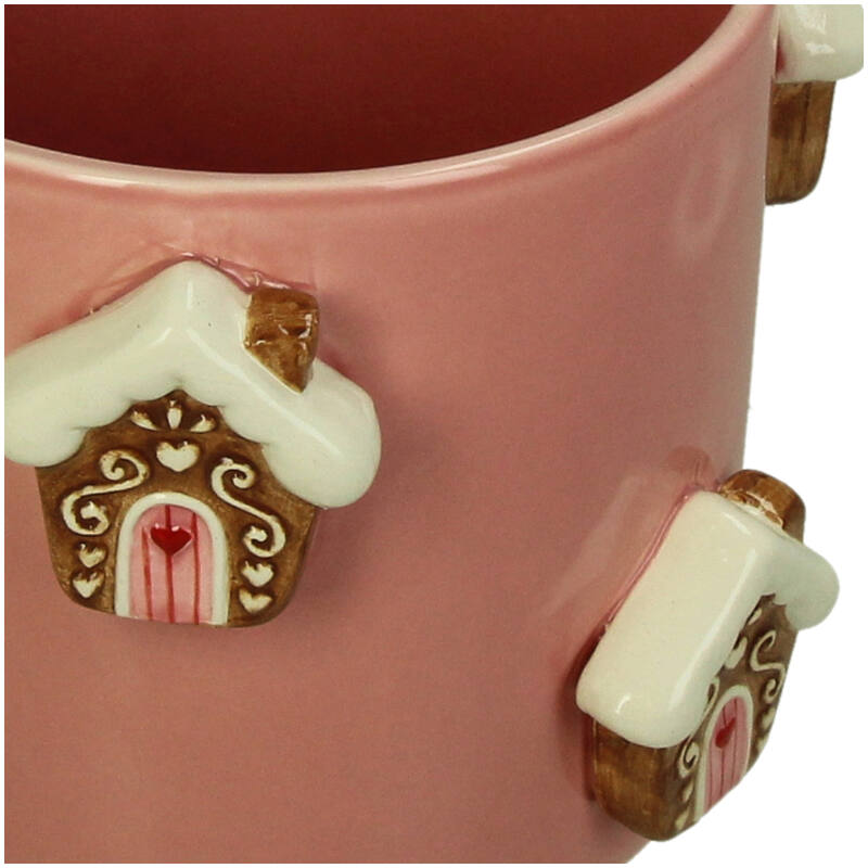 gingerbread house planter Pink Gingerbread House Dolomite Planter – Victoria met Albert