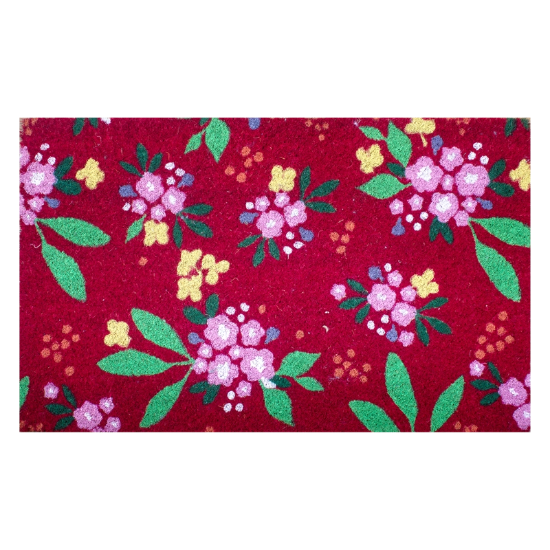 Pink Flores Doormat