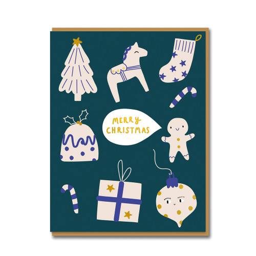 Weihnachtssymbole Grußkarte