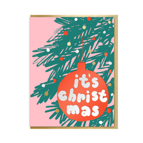 Grußkarte „Rote Kugel“