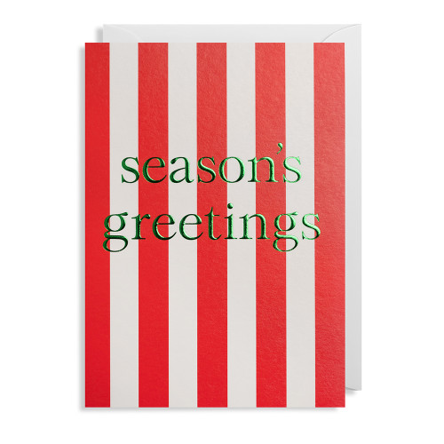 Weihnachtsgrußkarte mit Streifenmuster