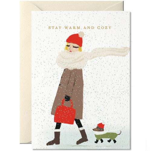 Herzliche und gemütliche Grußkarte