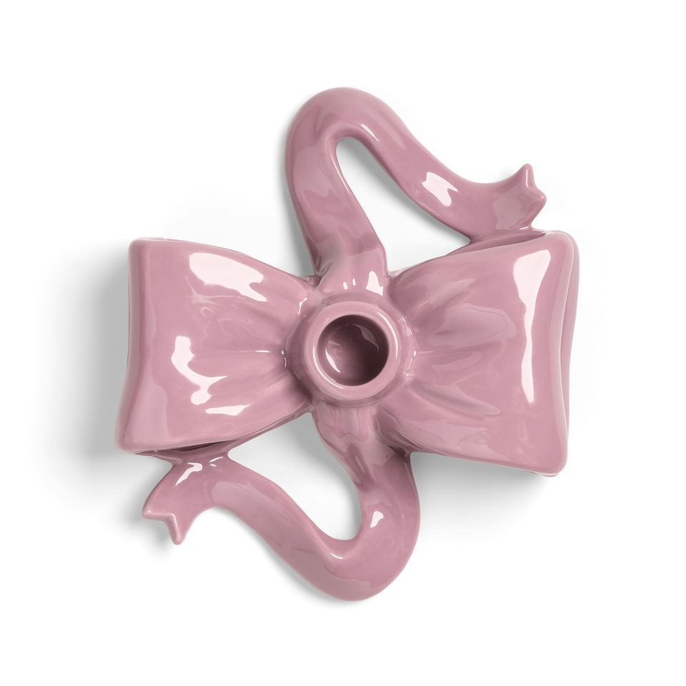 
                  
                    Kerzenhalter mit rosa Schleife
                  
                