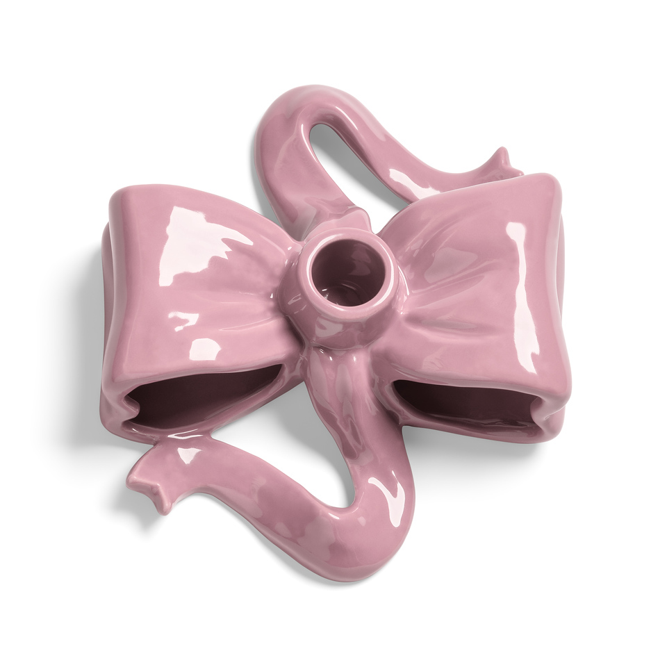 
                  
                    Kerzenhalter mit rosa Schleife
                  
                
