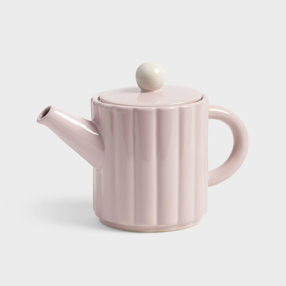 Rosa Teekanne mit Röhre