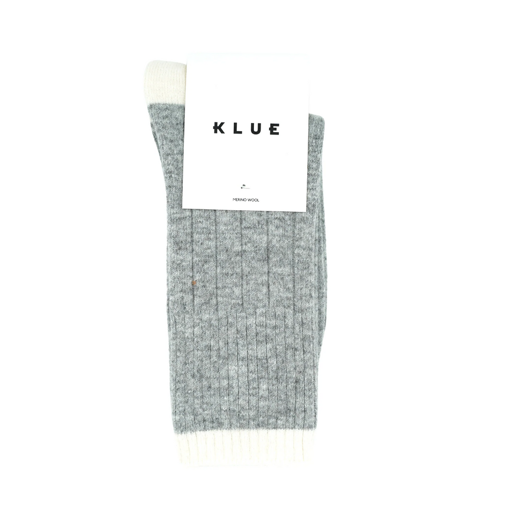 Grey Merino Wool Banded Socks