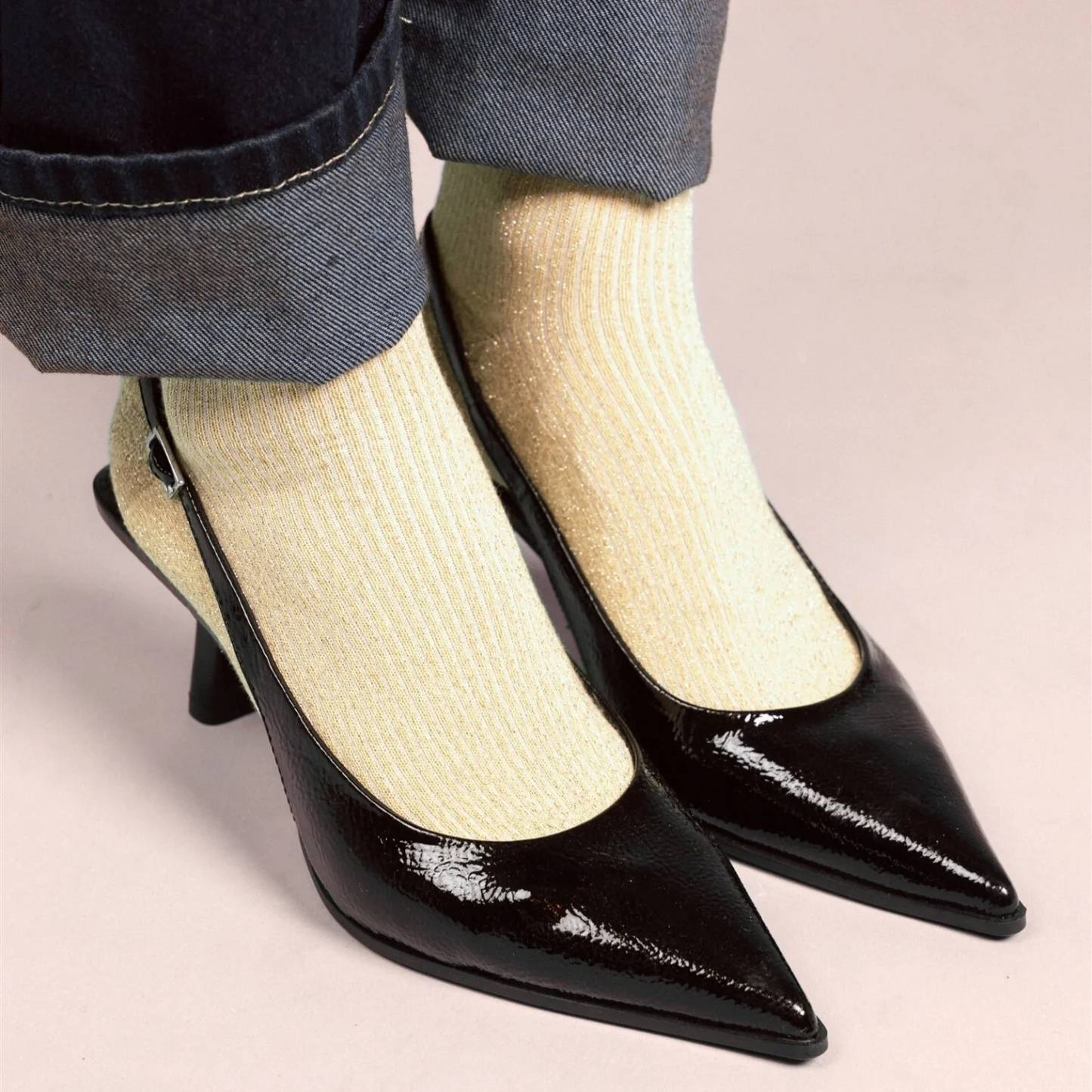 
                  
                    Lemon Glitter Lurex Lyocell Socks
                  
                