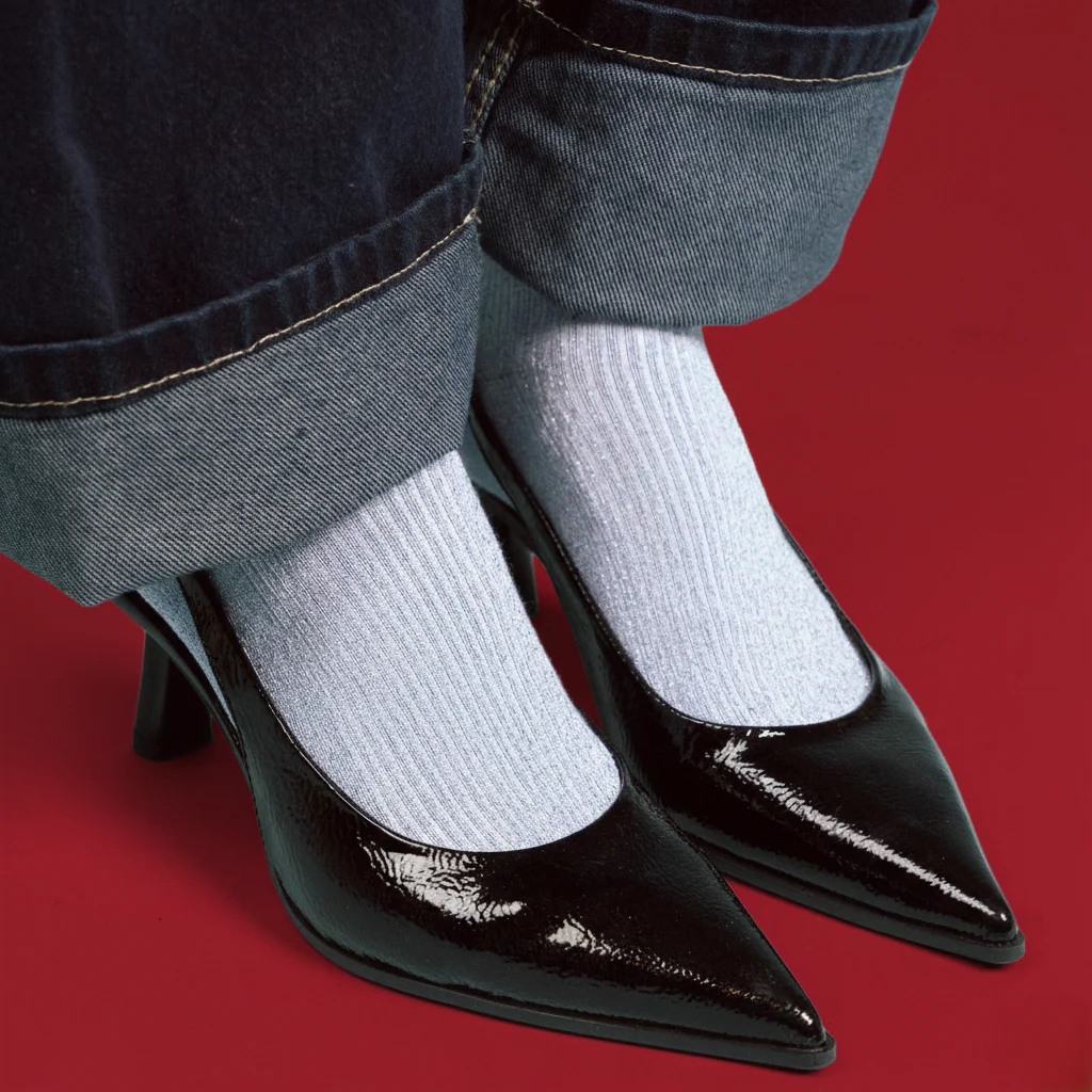 
                  
                    Light Blue Glitter Lurex Lyocell Socks
                  
                