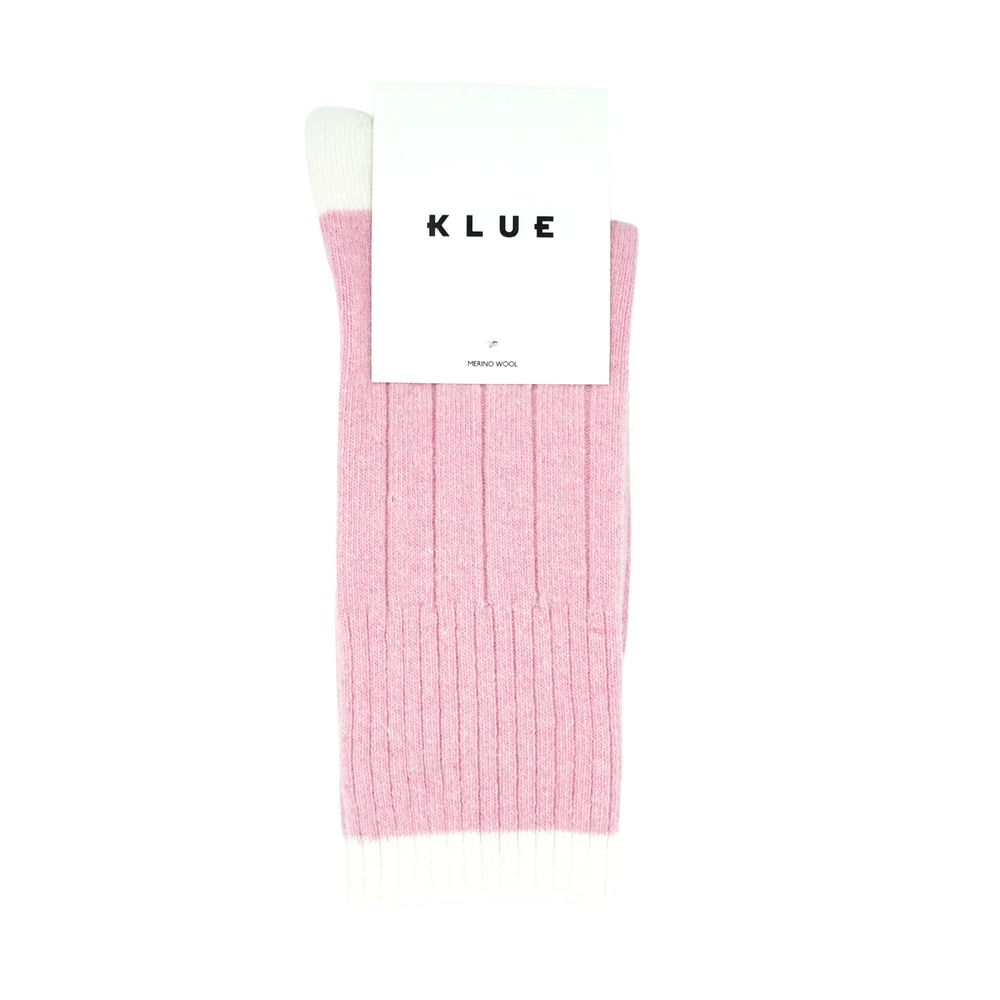 Pink Merino Wool Banded Socks