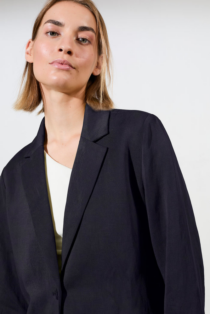 
                  
                    ASHMONT Navy Long Blazer Jacket
                  
                