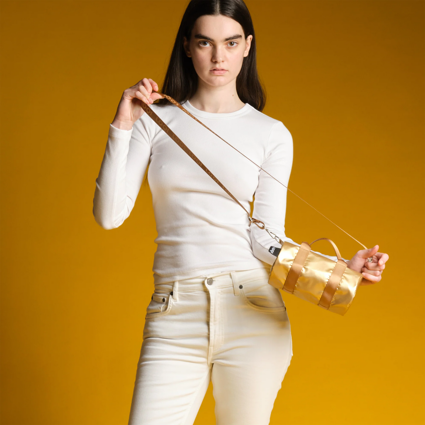 
                  
                    Gold Metallic Small Weekender Bag
                  
                