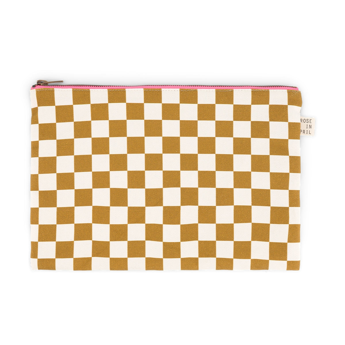 
                  
                    LILI Caramel Check Print Pouch
                  
                