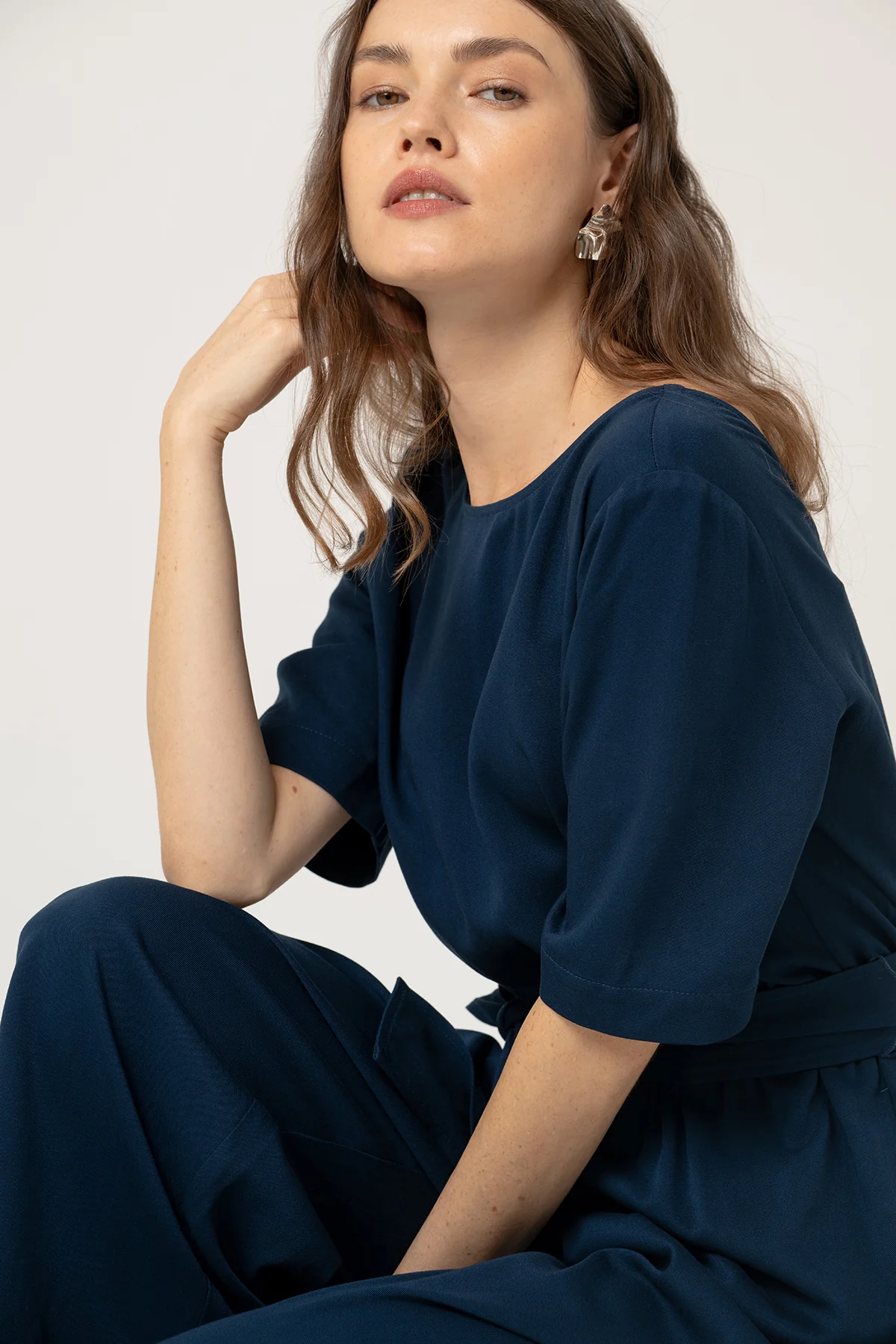 
                  
                    STAINE Nightfall Blue Halfsleeve Jumpsuit
                  
                