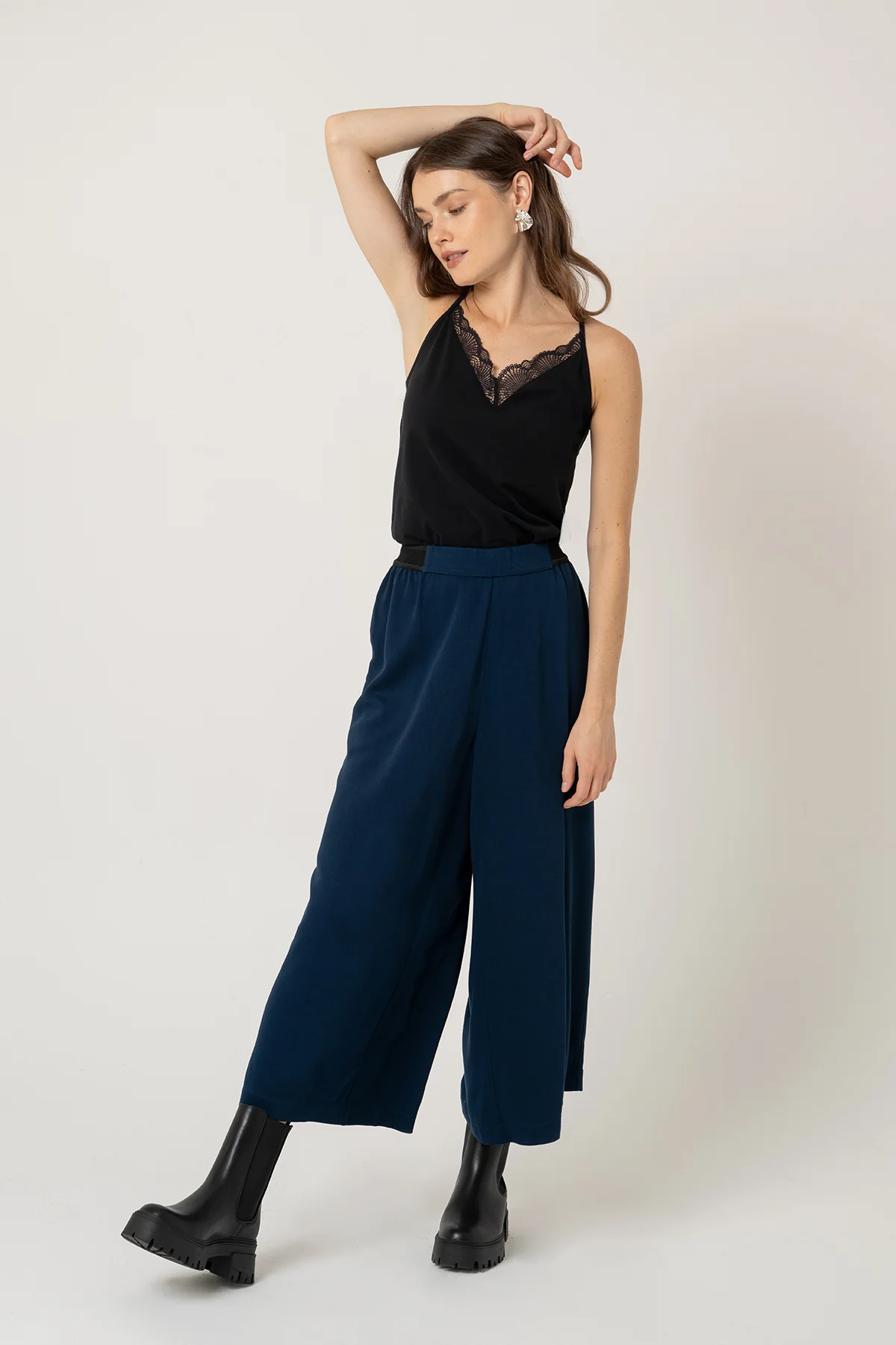 
                  
                    TAVIRA Nightfall Blue Culotte Trousers
                  
                