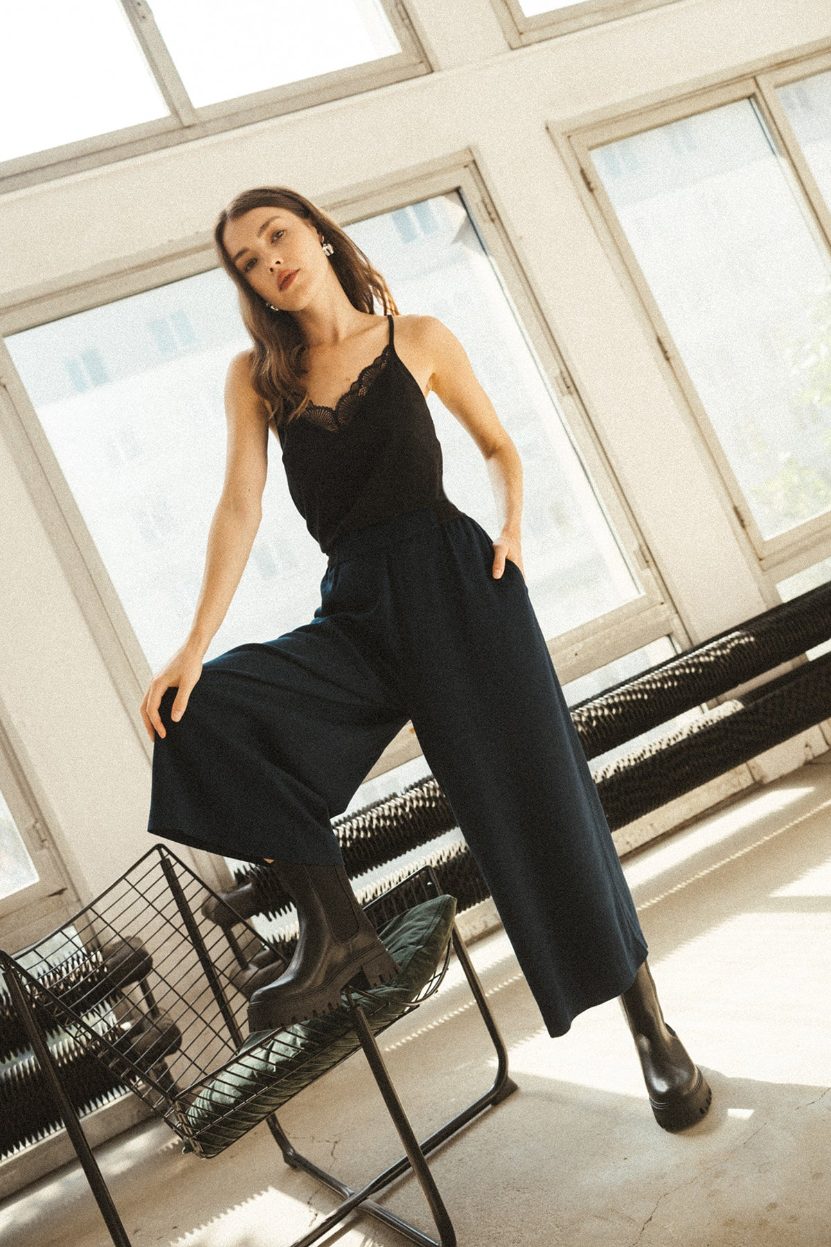 
                  
                    TAVIRA Nightfall Blue Culotte Trousers
                  
                