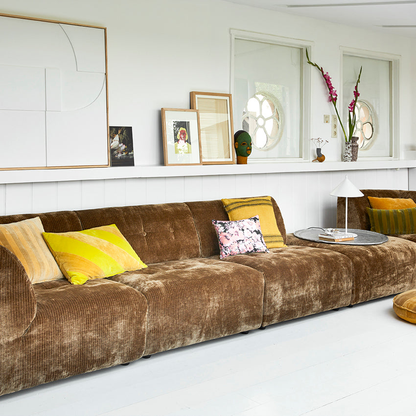 
                  
                    Ochre/Gold Striped Velvet Round Seat Cushion
                  
                