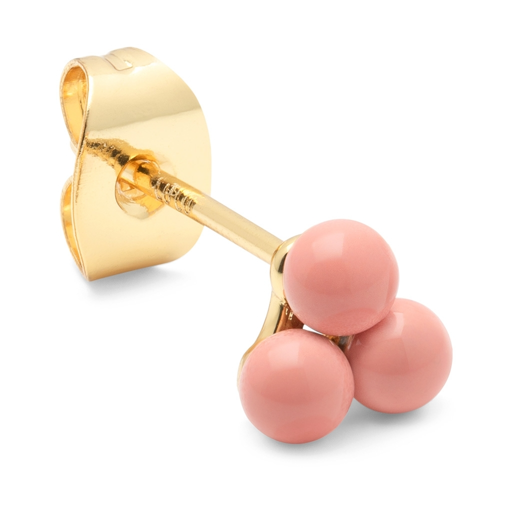 
                  
                    Burnt Coral Trio Enamel Stud Earring
                  
                