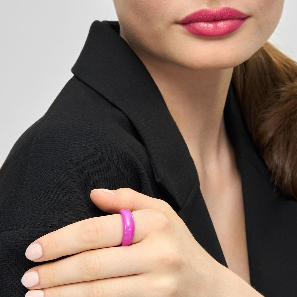 
                  
                    Electric Fuchsia Pink Color Chunky Ring
                  
                