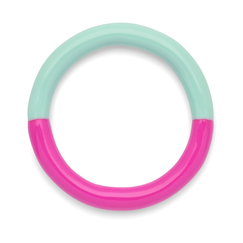 
                  
                    Electric Fuchsia Pink Mint Double Color Ring
                  
                