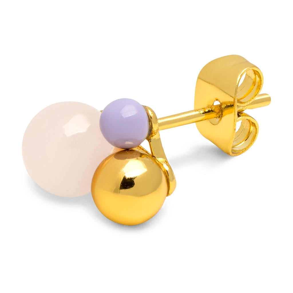 
                  
                    Gold Bouquet Rose Quartz Earring
                  
                