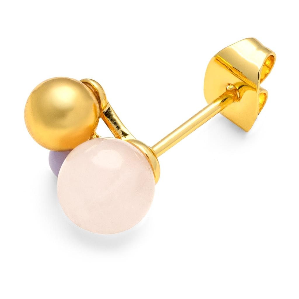 
                  
                    Gold Bouquet Rose Quartz Earring
                  
                