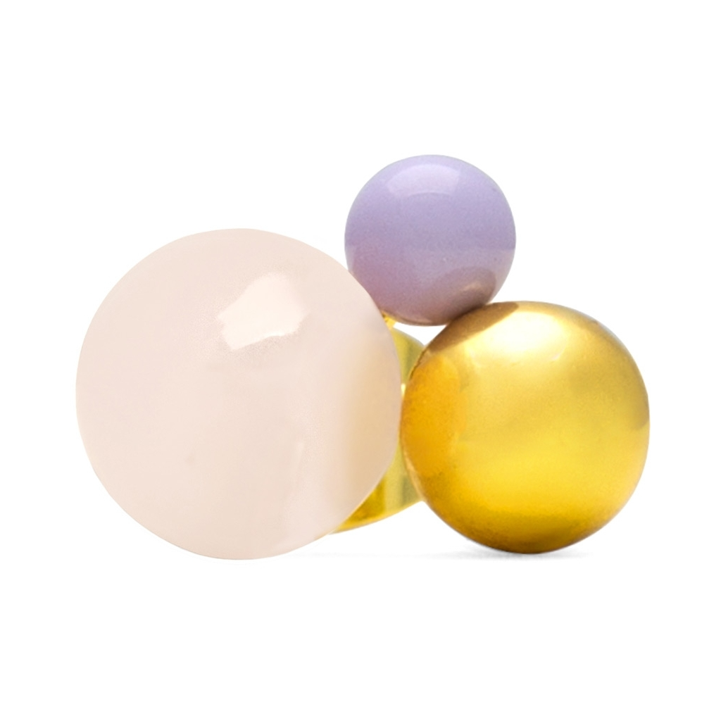 
                  
                    Gold Bouquet Rose Quartz Earring
                  
                