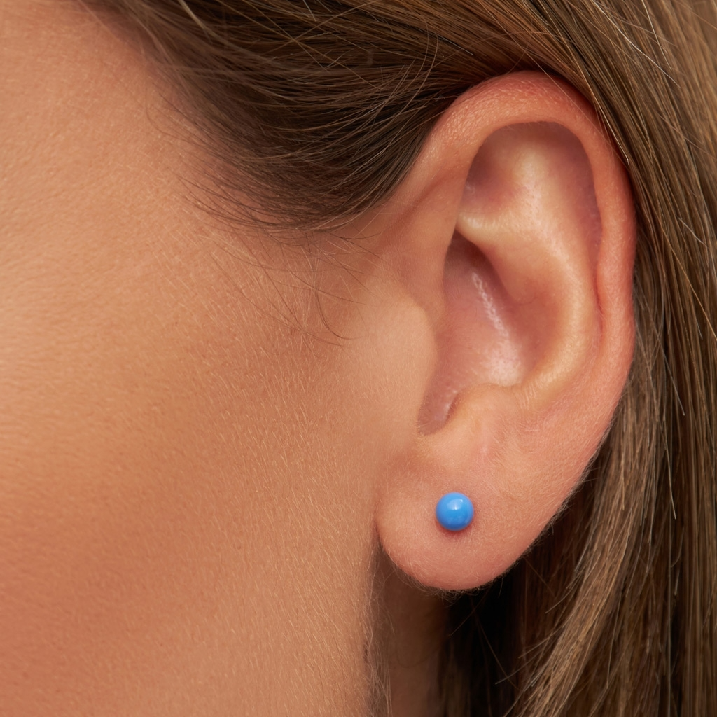 
                  
                    Medium Blue Color Ball Earring
                  
                