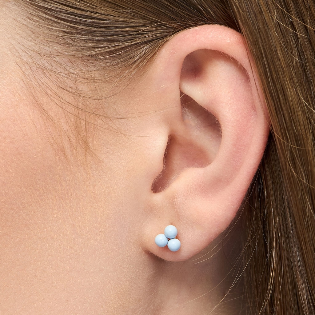 
                  
                    Skyride Blue Trio Enamel Stud Earring
                  
                
