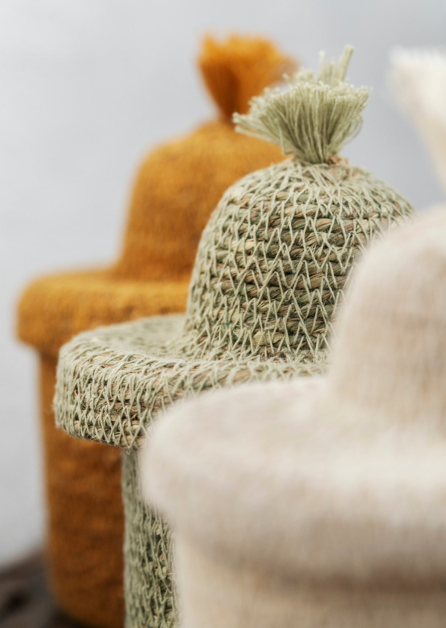 
                  
                    Yellow Seagrass Lid Basket
                  
                