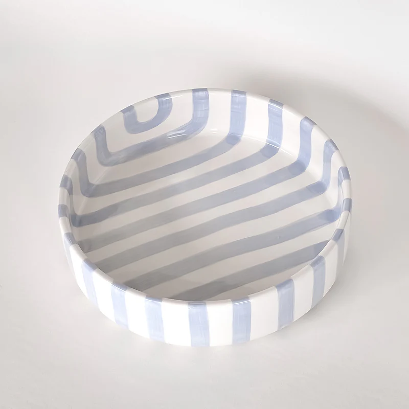 
                  
                    Large Morning Azzurro Stripes Bowl
                  
                