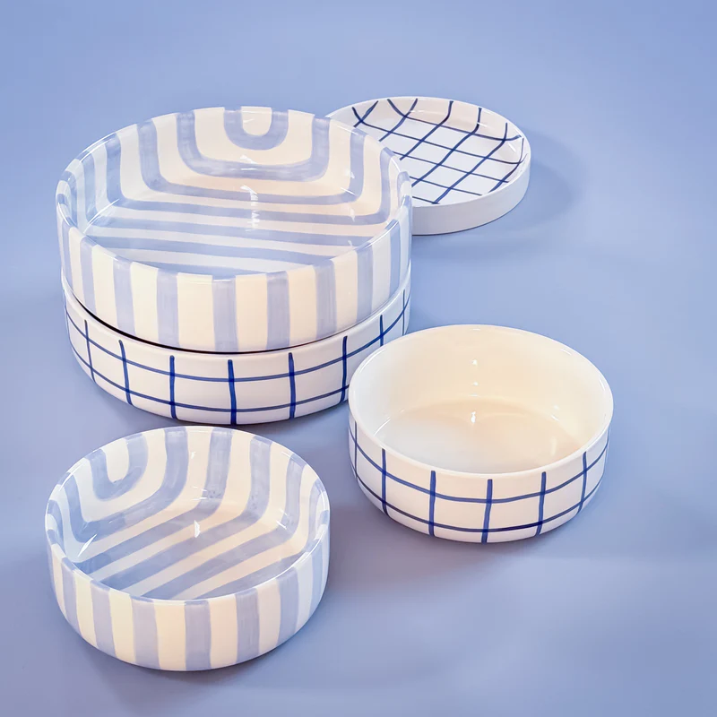 
                  
                    Morning Azzurro Stripes Bowl
                  
                