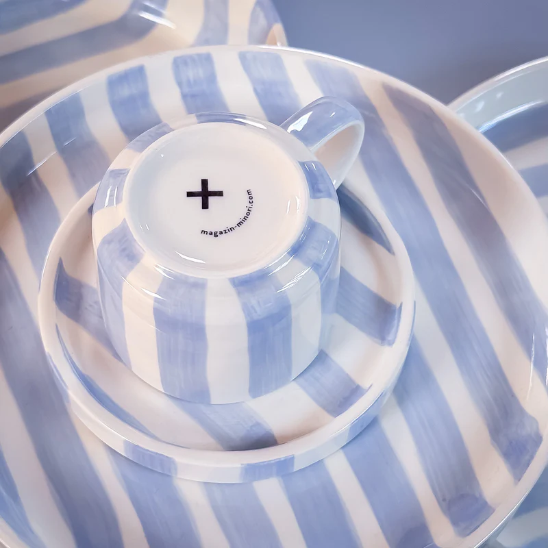 
                  
                    Morning Azzurro Stripes Plate
                  
                
