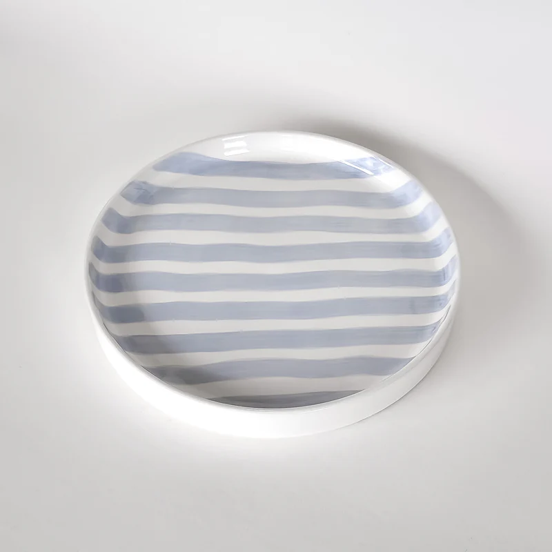 
                  
                    Morning Azzurro Stripes Plate
                  
                