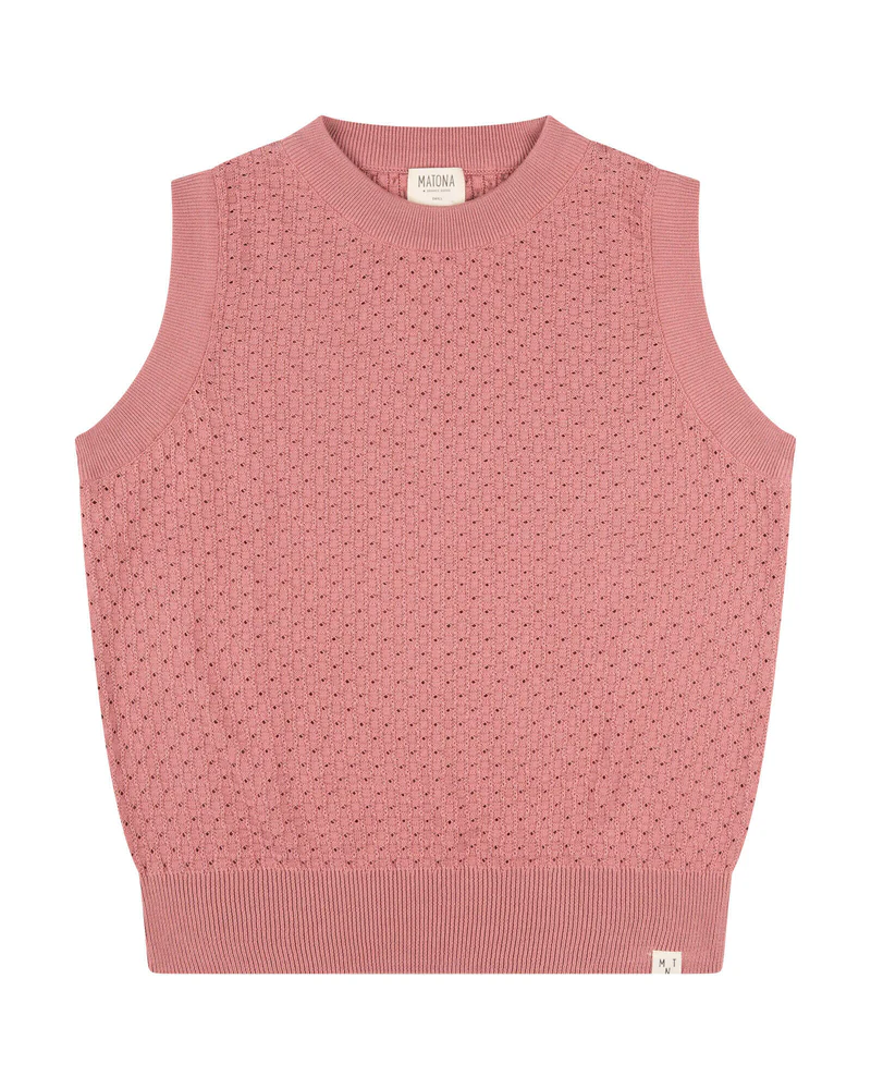 
                  
                    Dusk Pink Cotton Knit Tank Top
                  
                
