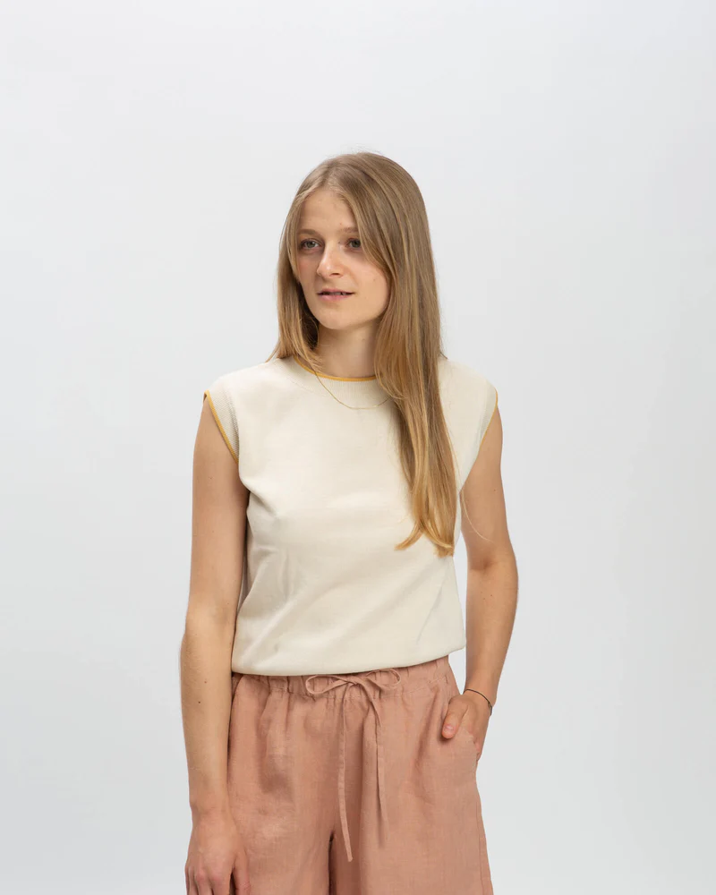 
                  
                    Sand Cotton Knit Tank Top
                  
                