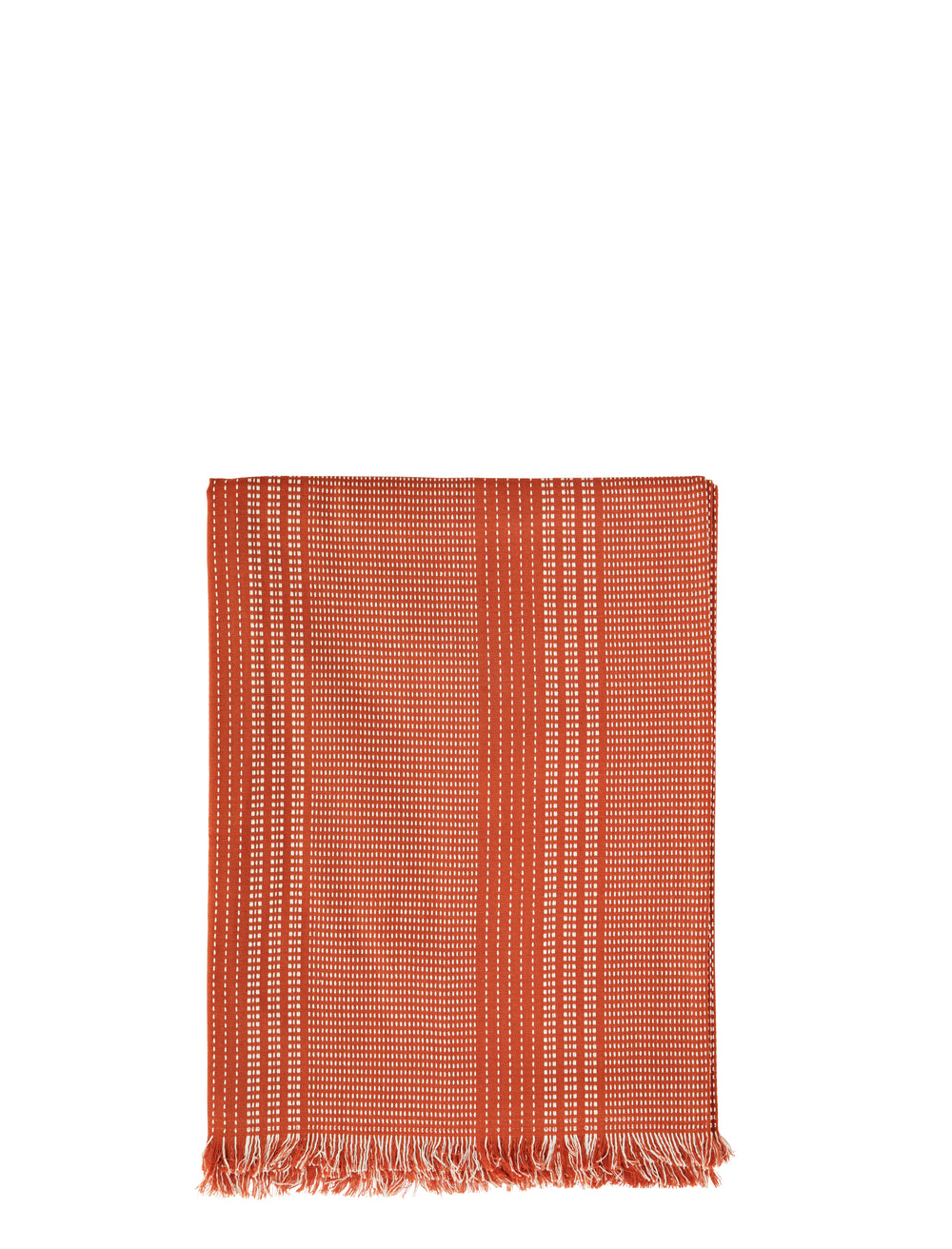 Coral White Striped Hammam Throw