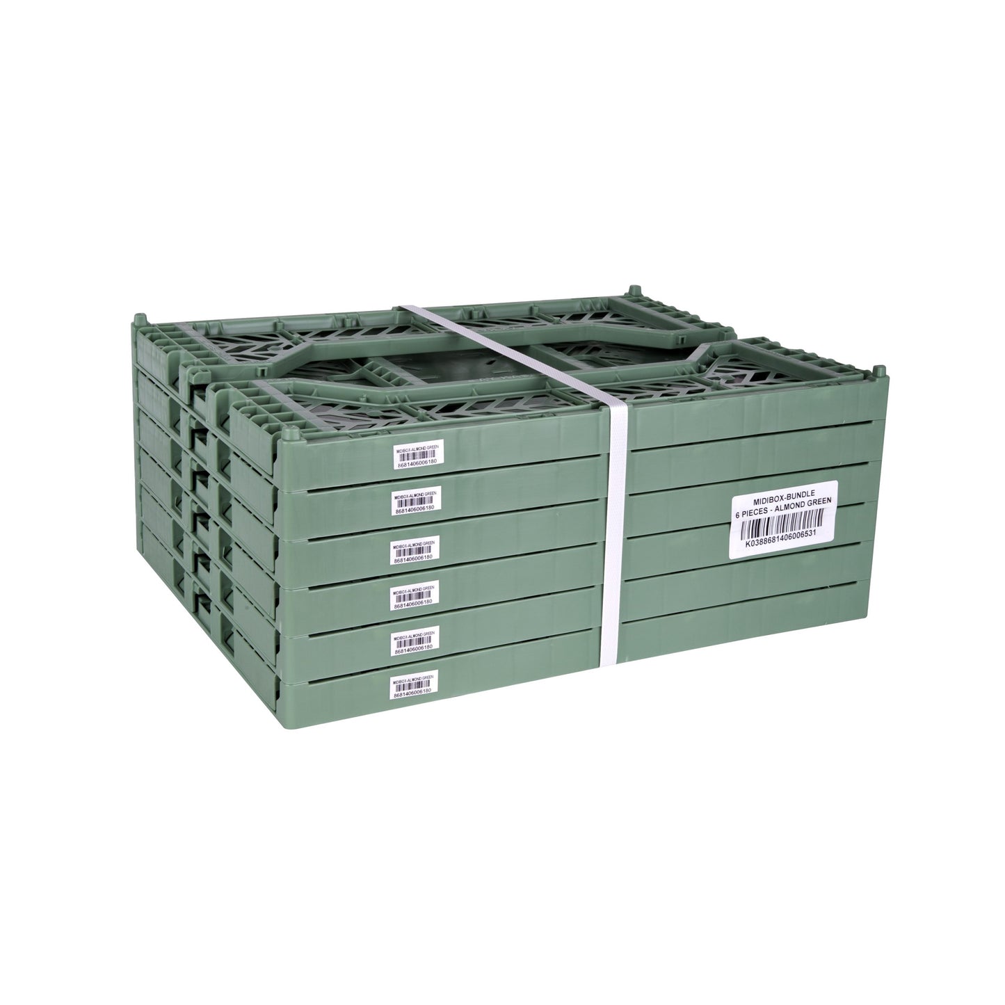 
                  
                    Midi Almond Green Folding Crate
                  
                