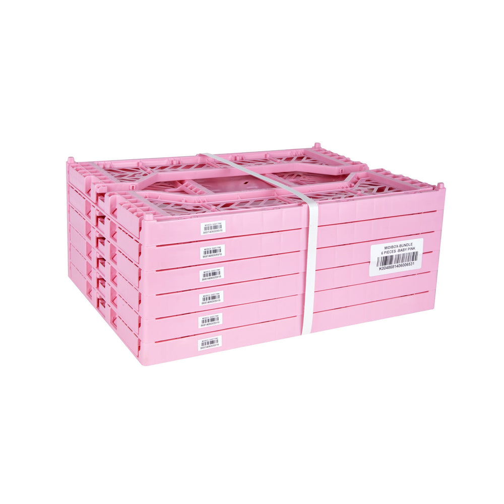 
                  
                    Midi Baby Pink Folding Crate
                  
                