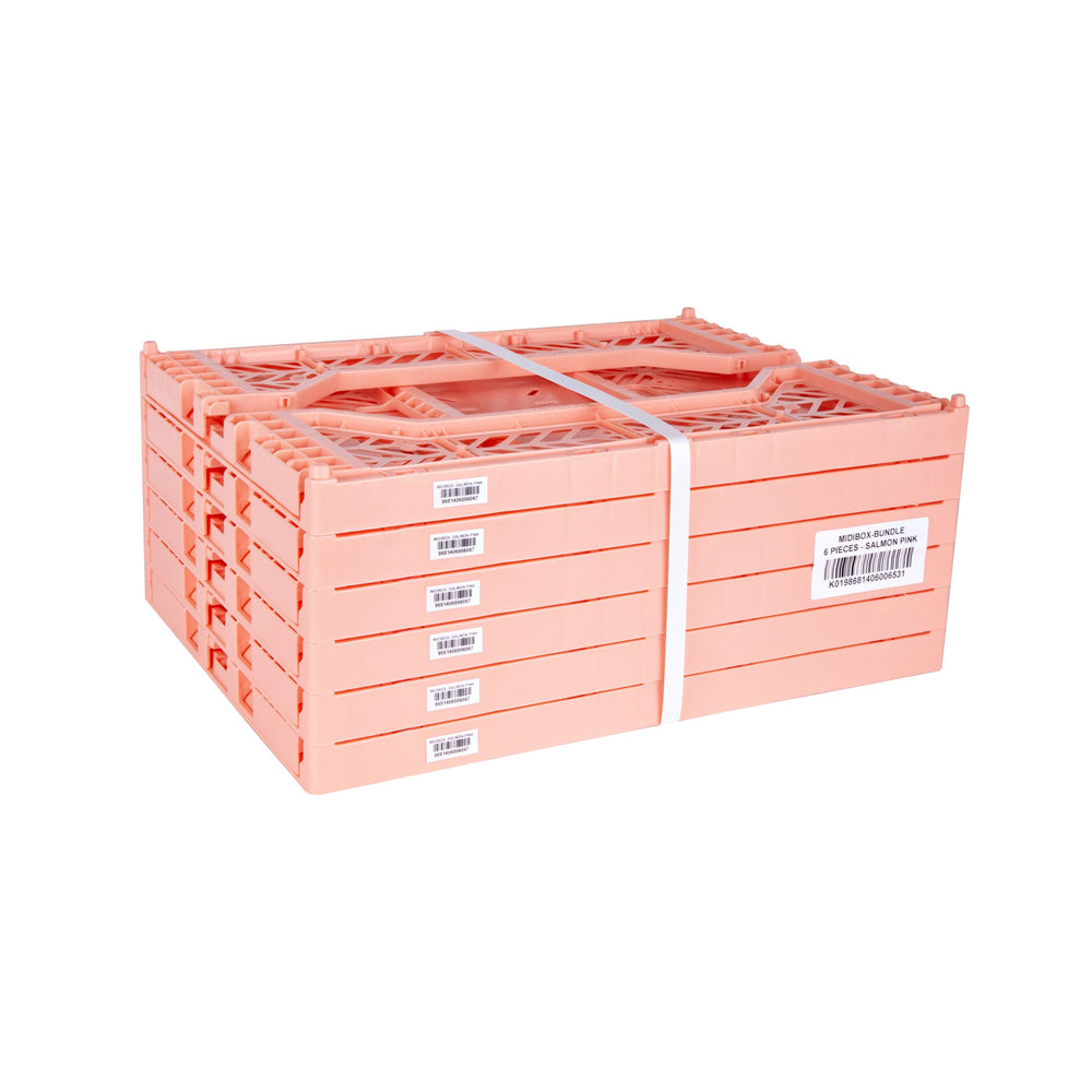 
                  
                    Midi Salmon Pink Folding Crate
                  
                