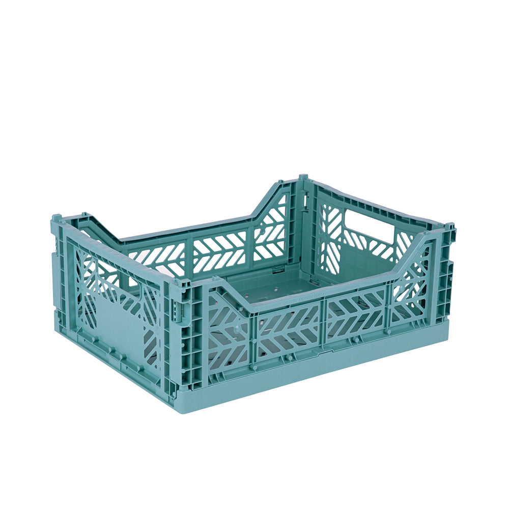 Midi Teal Folding Crate