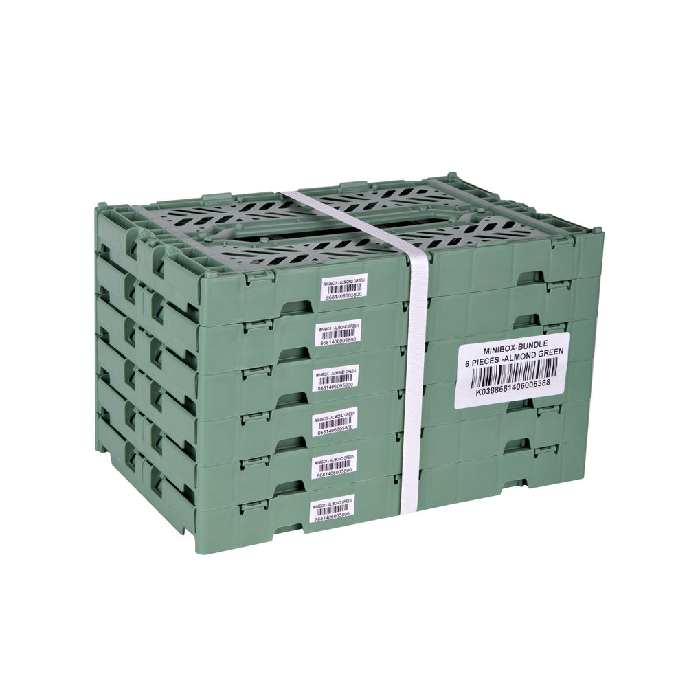 
                  
                    Mini Almond Green Folding Crate
                  
                