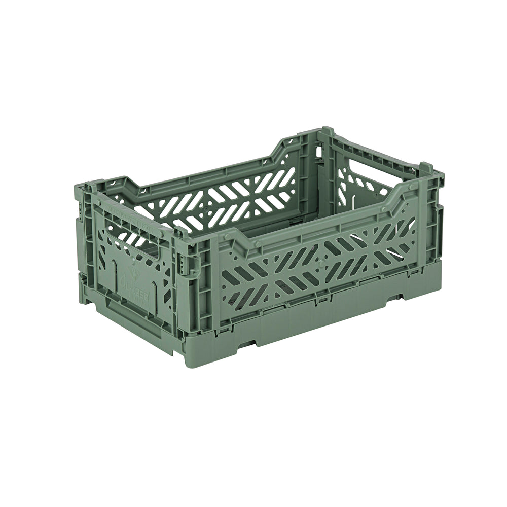 Mini Almond Green Folding Crate