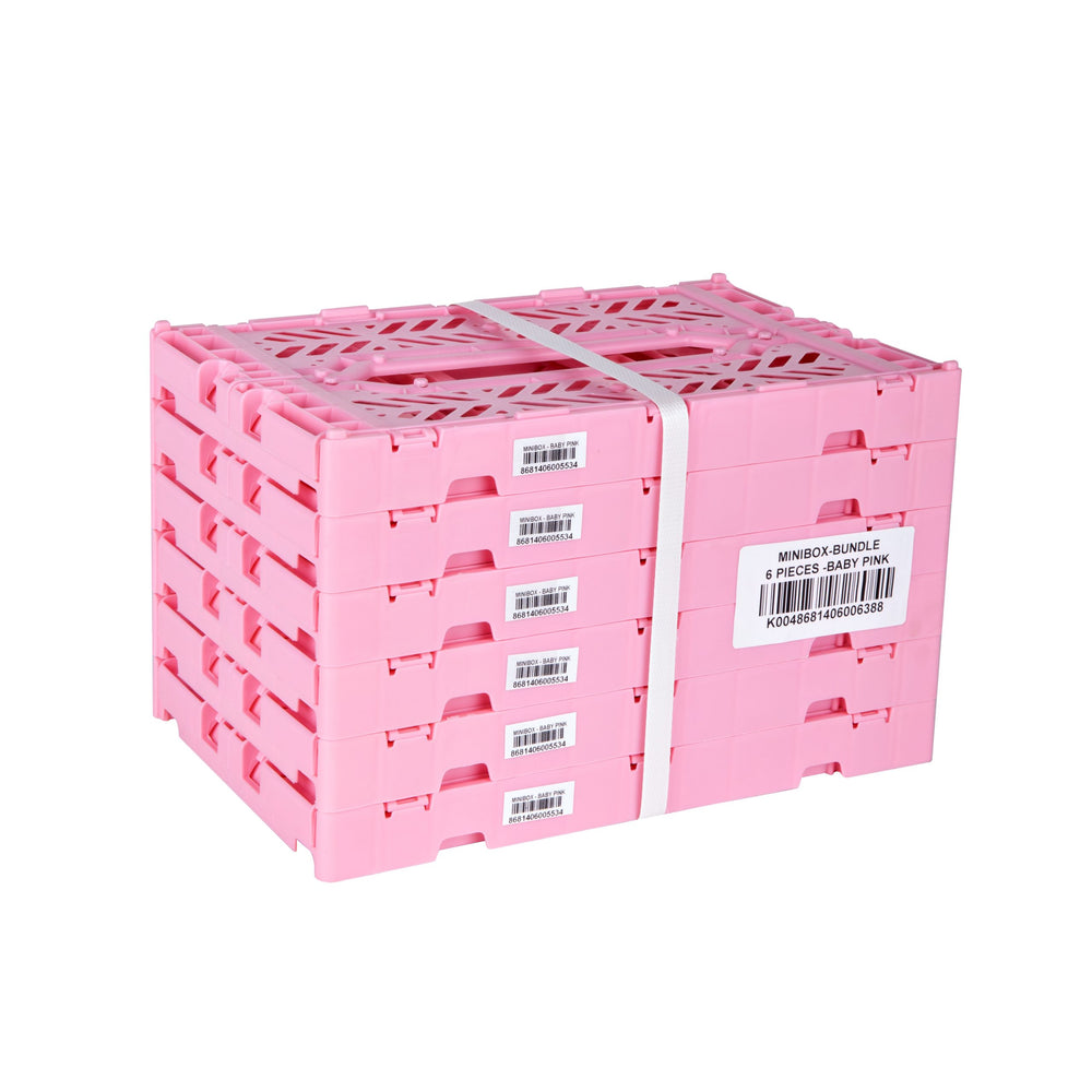 
                  
                    Mini Baby Pink Folding Crate
                  
                