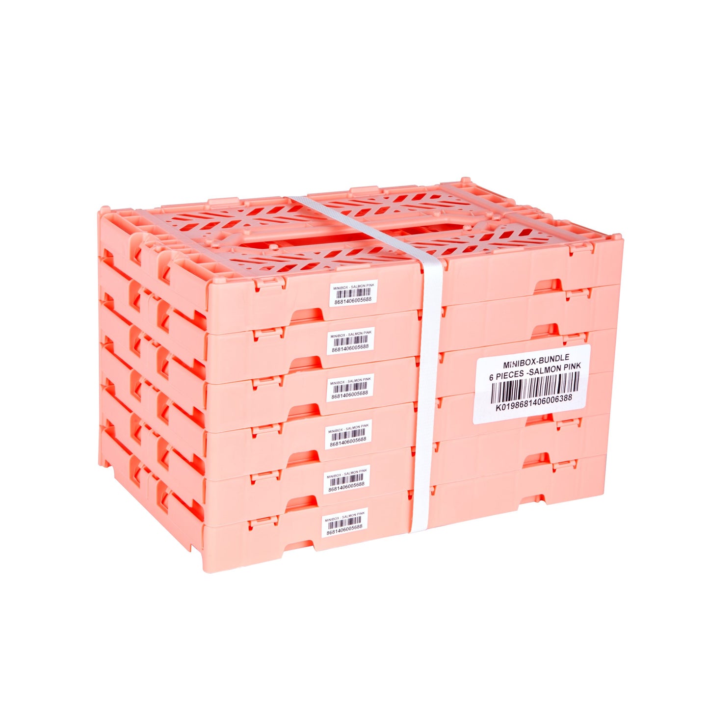 
                  
                    Mini Salmon Pink Folding Crate
                  
                